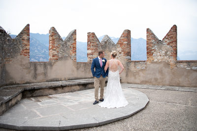 Julia and Adrian in Malcesine  on the top  terrace.