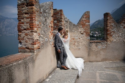 Lucy and Francesco, Malcesine Castle Turrets