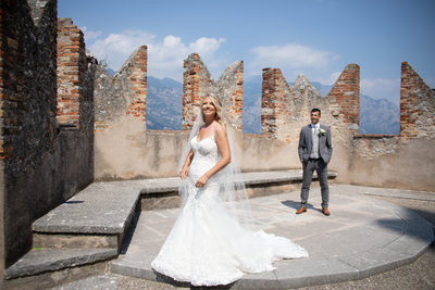Lucy & Francesco, Malcesine Castle Dancing terrace