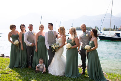 Lucy, Francesco and the bridal party.