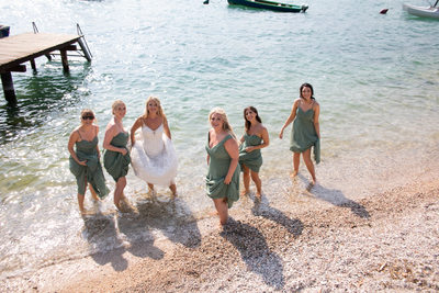 Lucy, Francesco and the bridal party, Malcesine