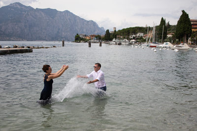 Splashing can be fun in Malcesine on Lake Garda