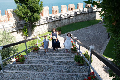 The stairways that leads to the terrace of the Castle