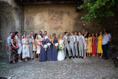 Ospiti felici nella cornice del Castello di Malcesine