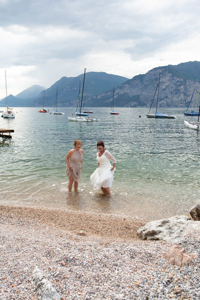 Diane Paddling in Lake Garda