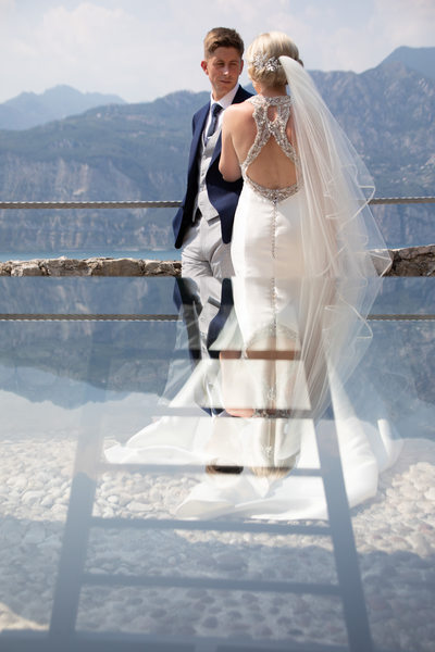 Wondrous weddings in Italy -  reflections Malcesine