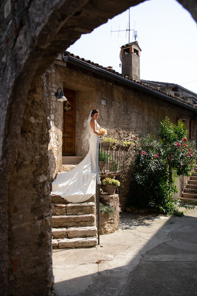 Kim Malcesine Castle, Before the wedding in Italy.