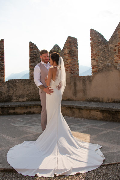 Kim & Gareth Malcesine Castle, The wedding in Italy.