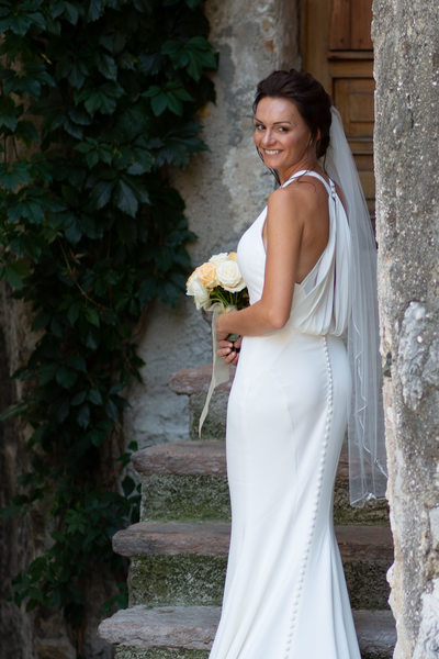 Kim & Gareth Malcesine, Lake Garda. Bridal portrait