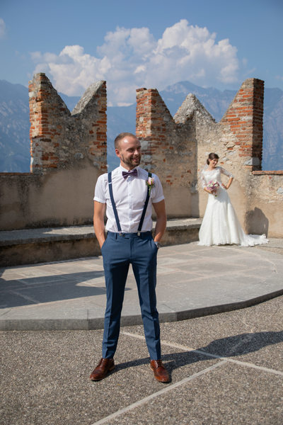 Lisa & Josh, Wedding Photos in Malcesine Castle, Italy
