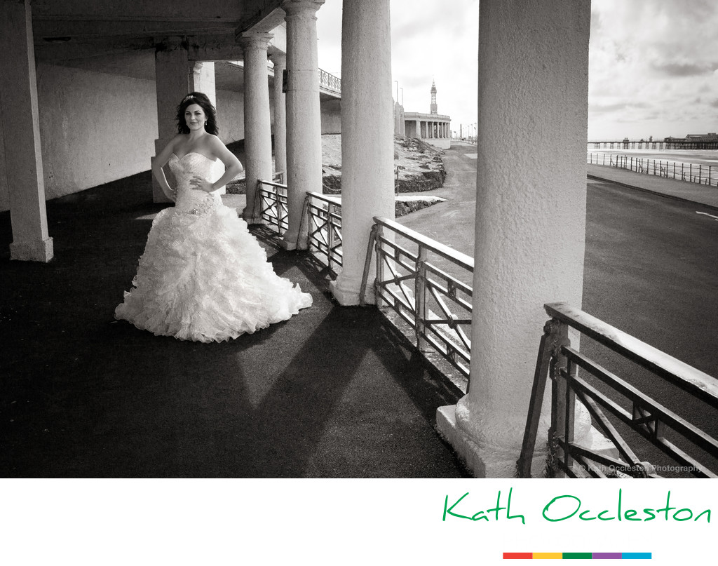 Wedding photography on Blackpool promenade