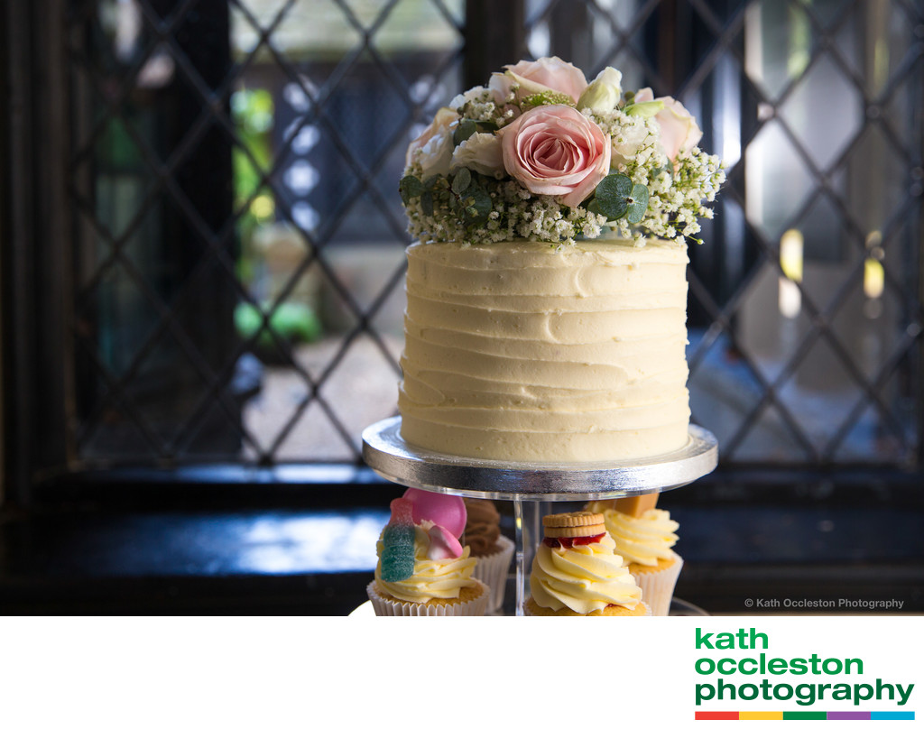 Wedding cake at Samlesbury Hall