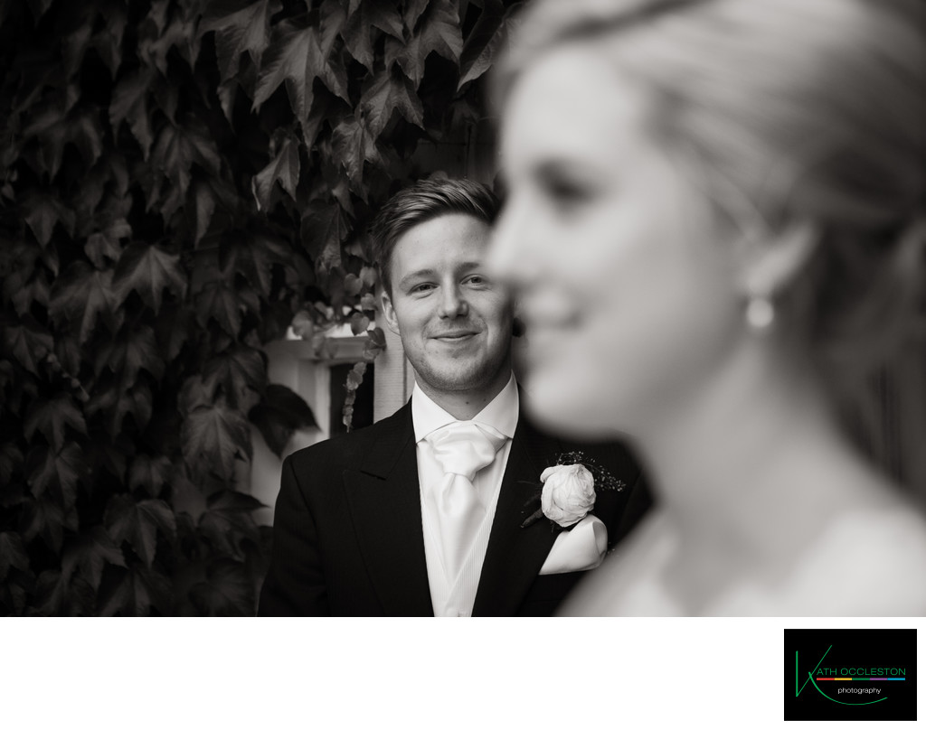 Creative black & white wedding photography