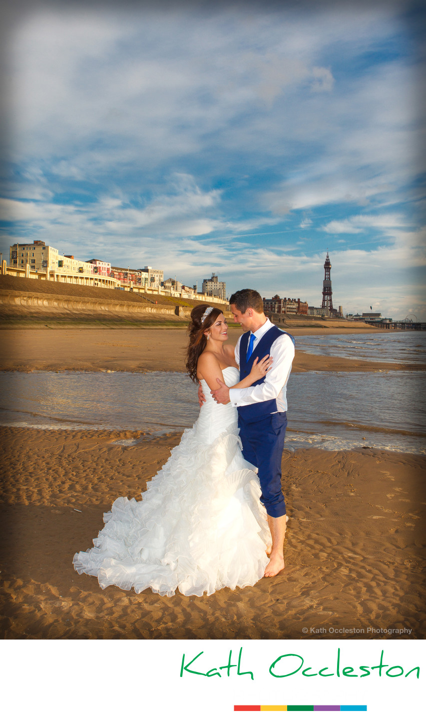 Wedding photography on Blackpool sands
