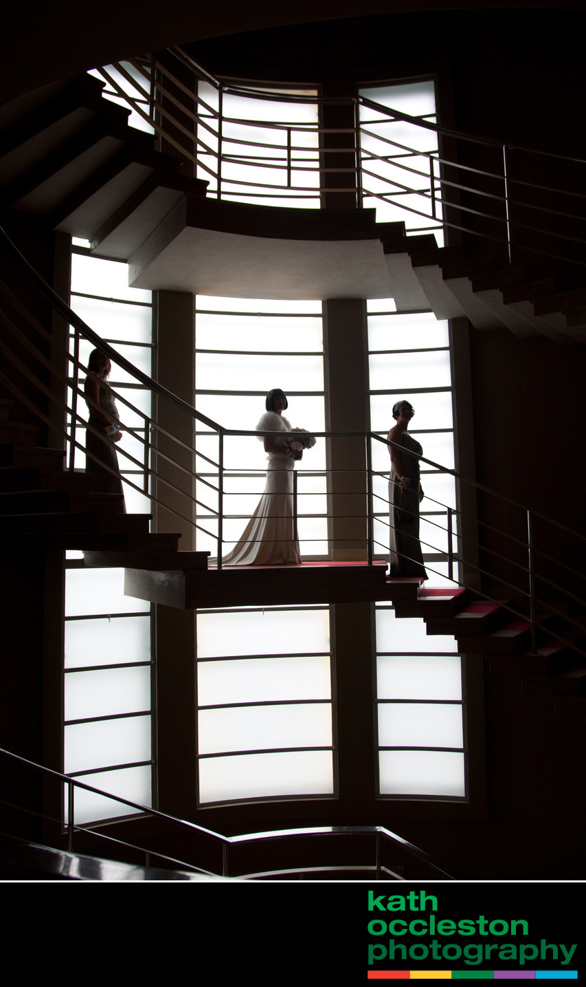 The Midland Hotel wedding photography staircase
