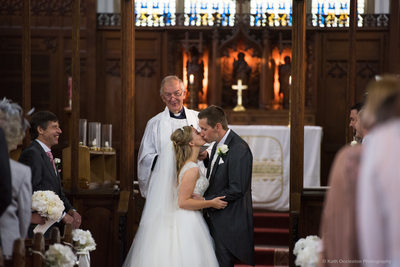 First kiss in St Peter's Church, Salesbury, Lancashire