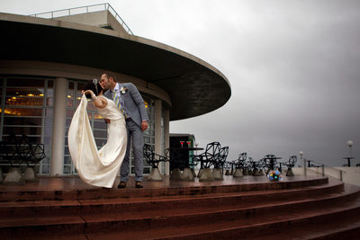 Dramatic Wedding photography at The Midland Hotel, Morecambe