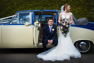 Bride & Groom and the Wedding Car