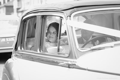 Bride in the Wedding Car