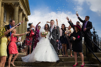 Wedding Confetti photograph at The Mansion House, Leeds