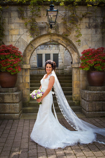 Beautiful Bridal photography at Hazlewood Castle