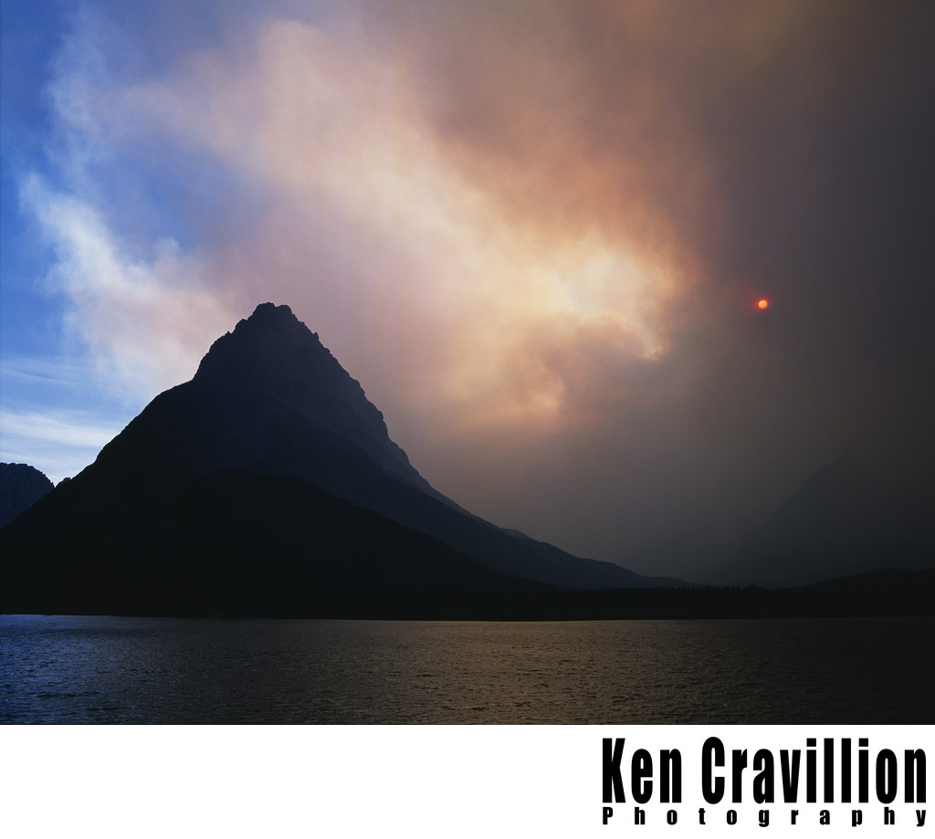 Glacier National Park Grinnell Forest Fire Photo