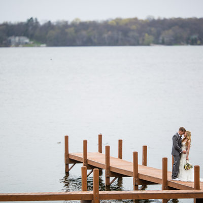 Heidel House Green Lake Dock Wedding Photograph