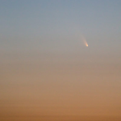Comet PANSTARRS Orange Sunset Photograph
