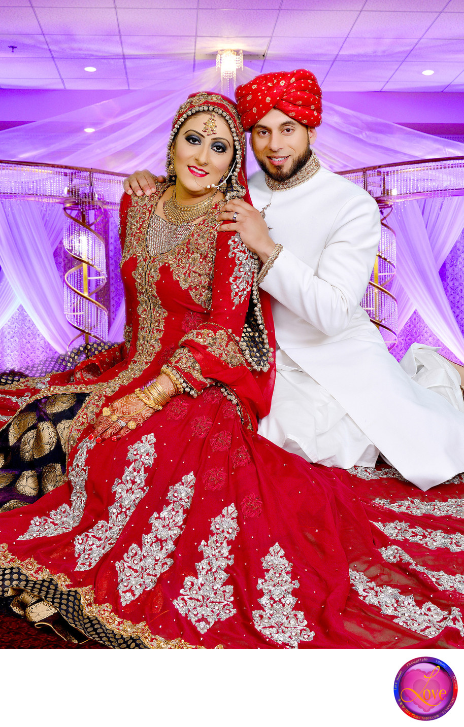 Pakistani Muslim Wedding Portrait in Norcross, Georgia