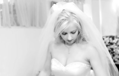 Beautiful Bride Wedding Photographer Black and White