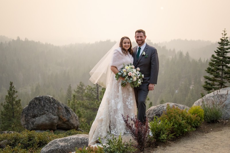 Tahoe Blue Estate Wedding Wildfire Image 