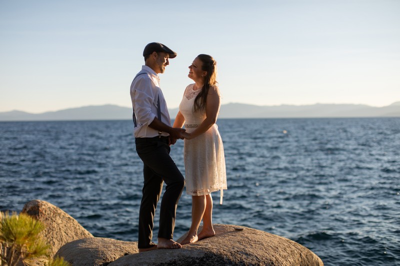 Sand Harbor Beach Wedding Photos