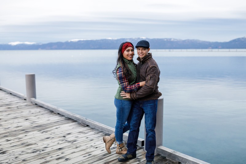 Lakefront Tahoe Engagement Photos