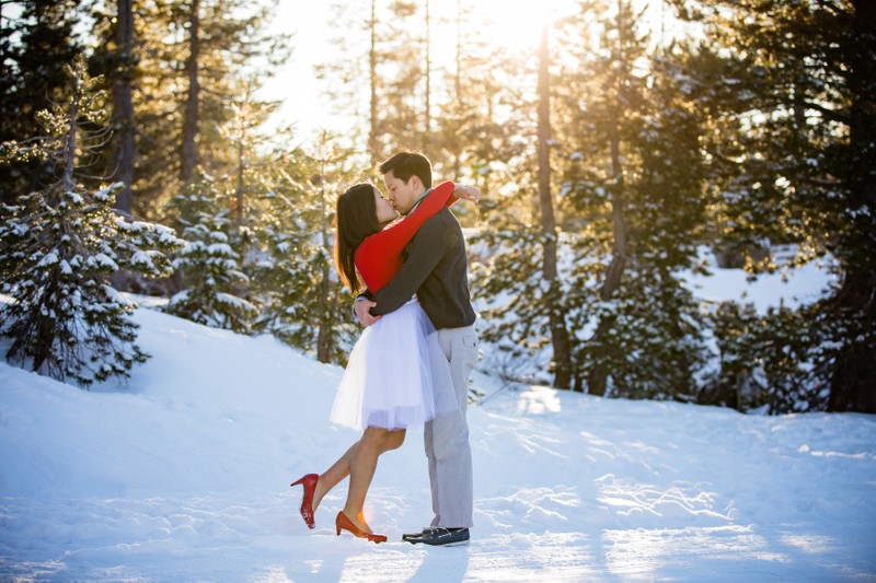 Truckee Winter Engagement Photography