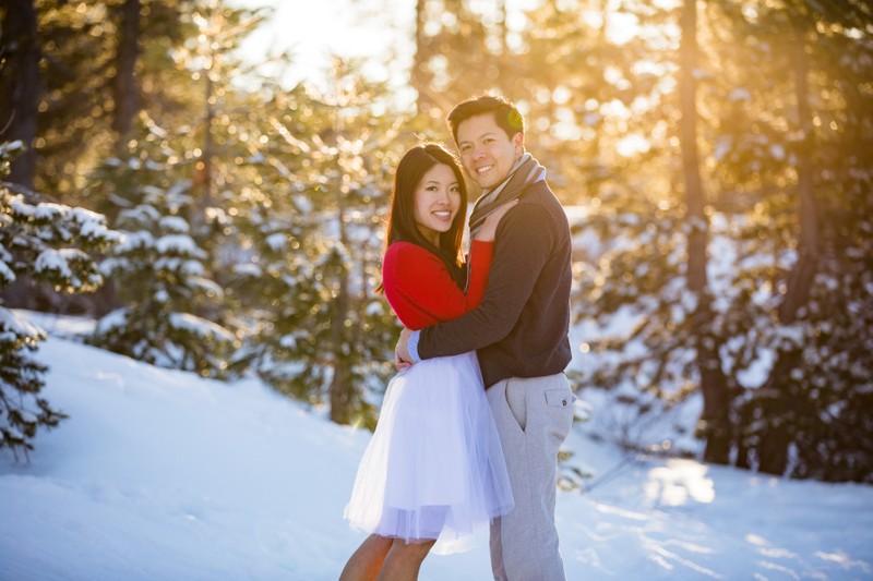 Truckee Winter Engagement Photos