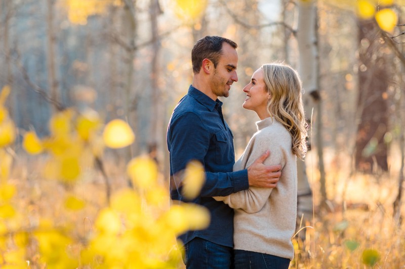 Lake Tahoe Fall Engagement Photos 