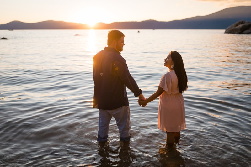 Sand Harbor State Park Engagement Photos