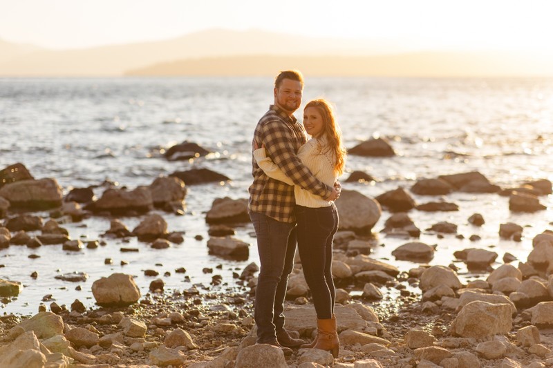 North Lake Tahoe Sunset Engagement Photos 