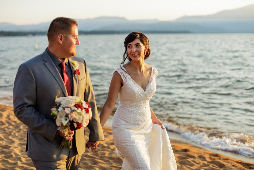 Edgewood Tahoe Beach Wedding Photographs
