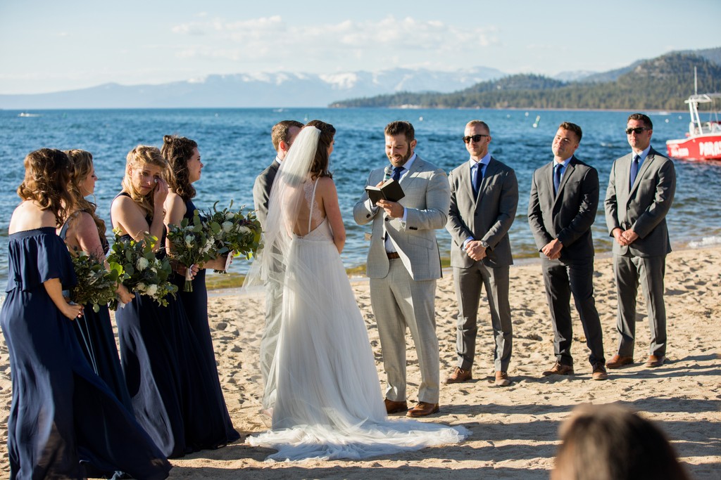 South Lake Tahoe Riva Grill Wedding Ceremony Photos