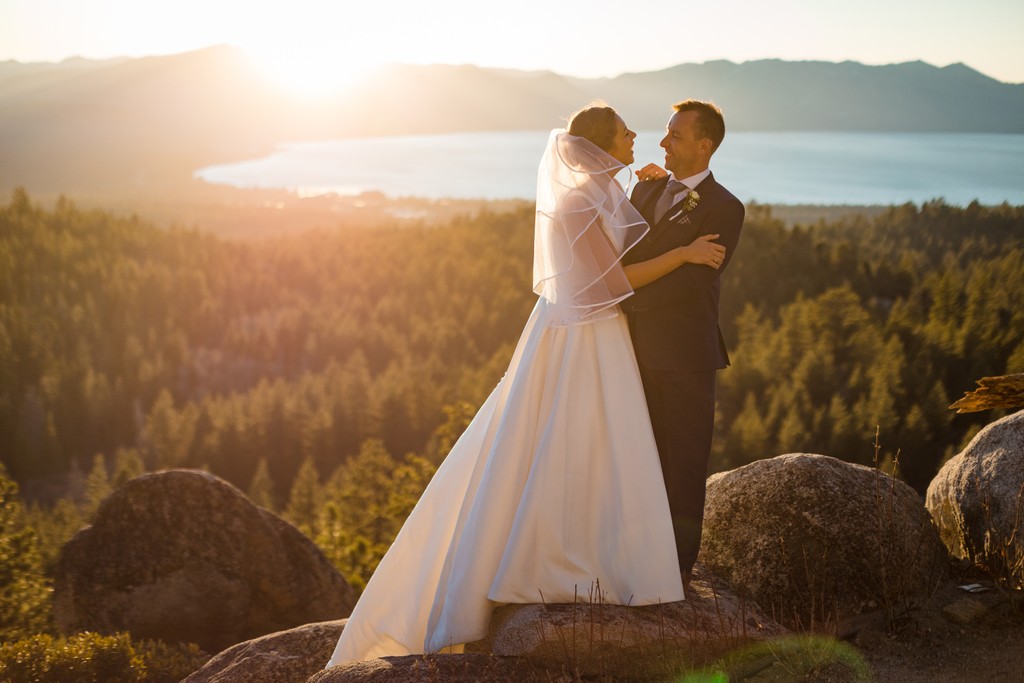 Tahoe Blue Estate Wedding Sunset Photos 