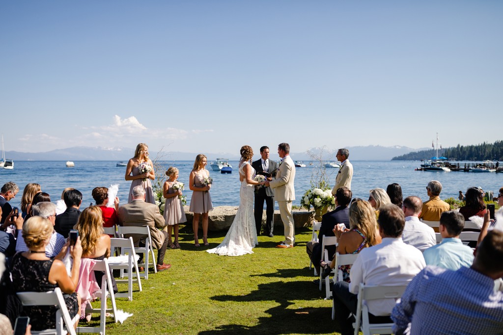Gar Woods Grill and Pier Wedding Ceremony Photography