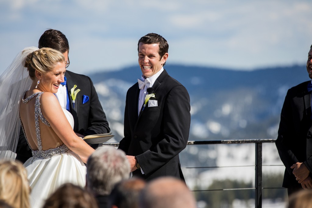 Palisades Tahoe High Camp Wedding Ceremony Photographs 