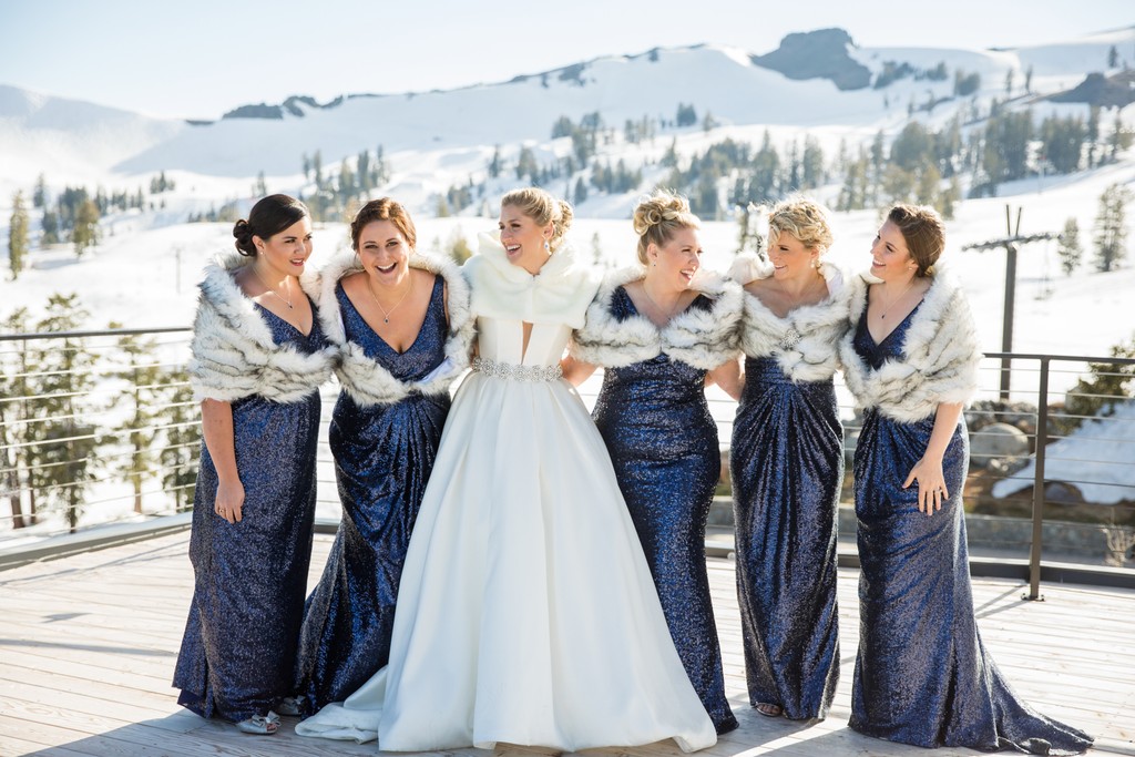 Palisades Tahoe High Camp Bridesmaids Photos