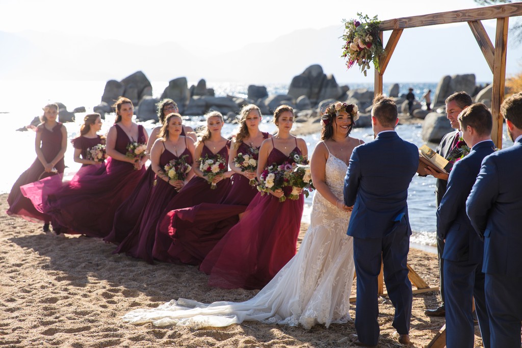 Zephyr Cove Beach Wedding Ceremony