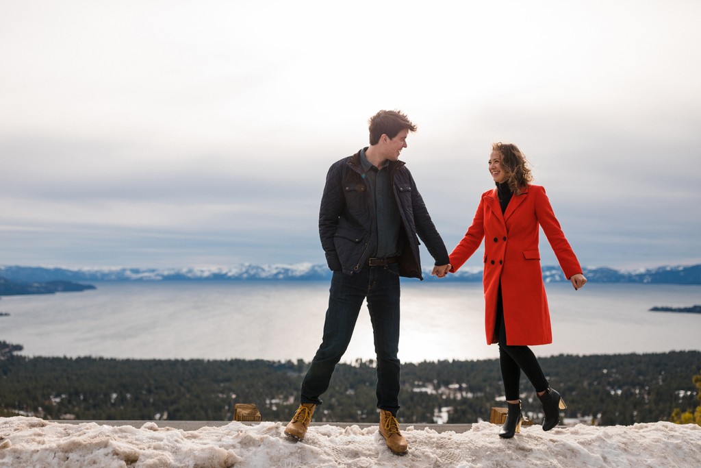 North Lake Tahoe Winter Engagement Photography