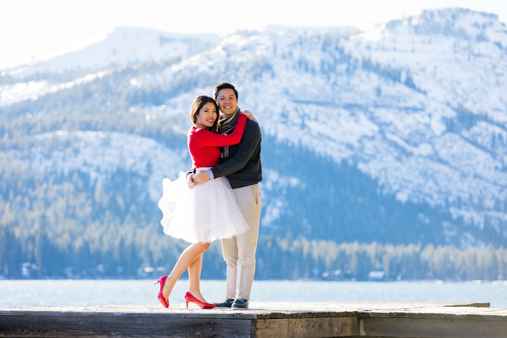 Donner Lake Winter Engagement Photography