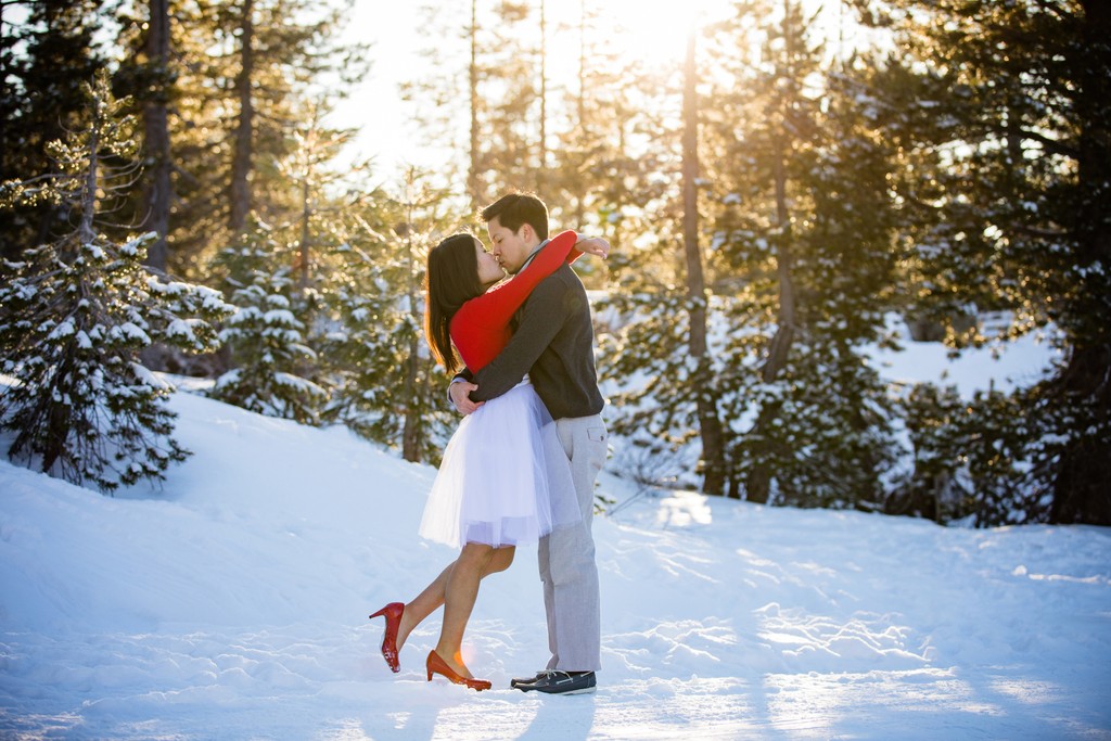 Truckee Winter Engagement Photography