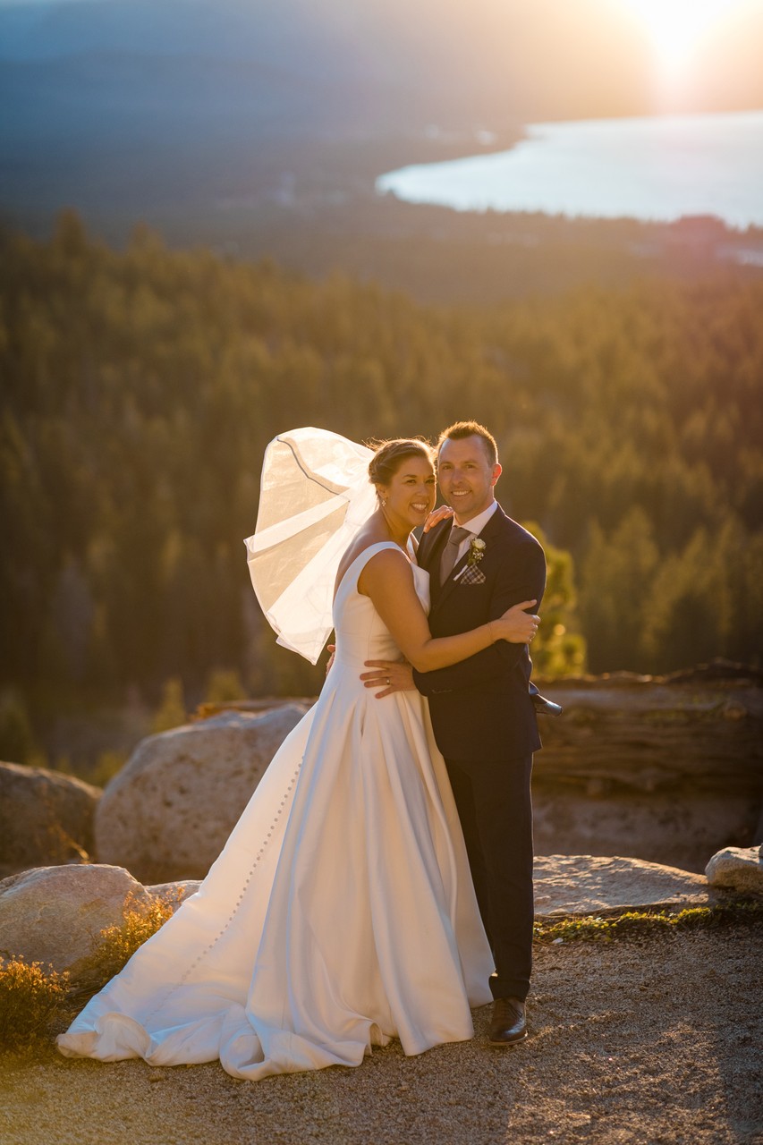 Tahoe Blue Estate Wedding Sunset Photograph