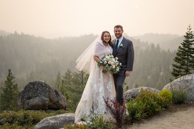 Tahoe Blue Estate Wedding Wildfire Image 